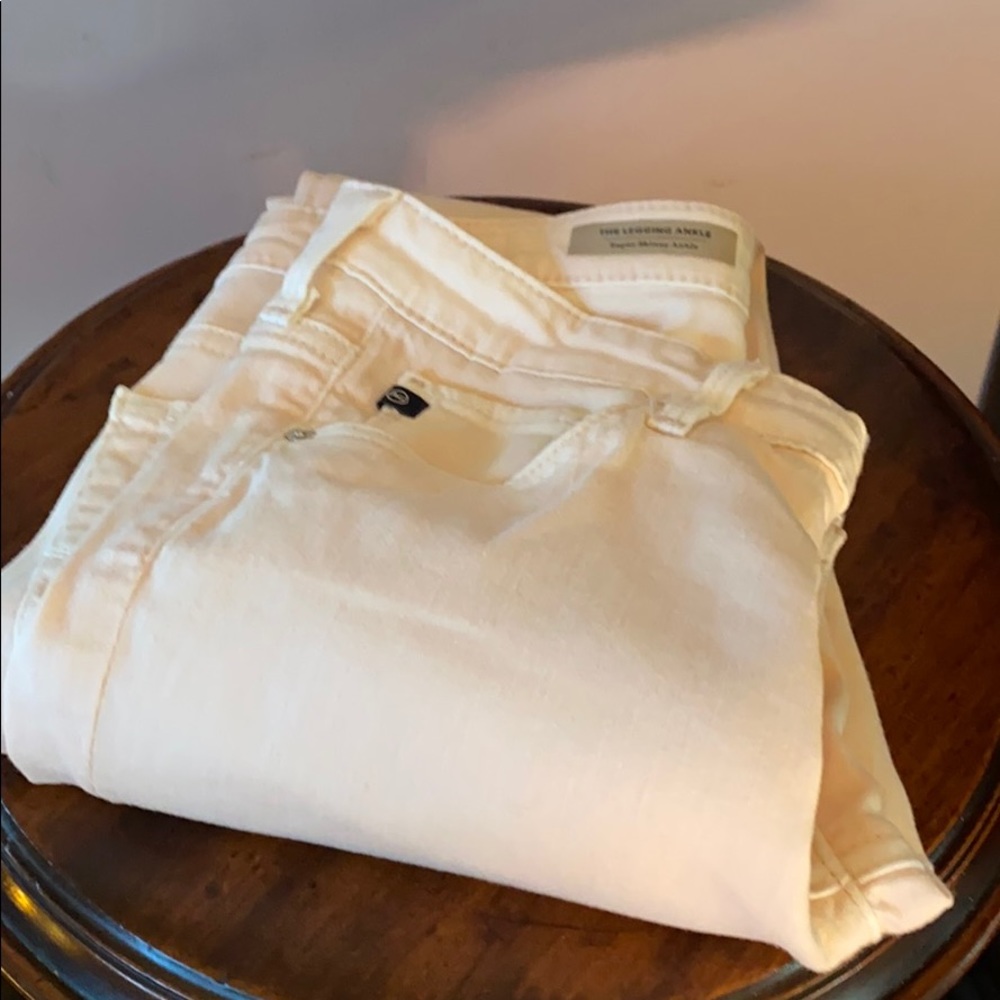 AG Adriano Goldschmied Skinny Jeans in Cream